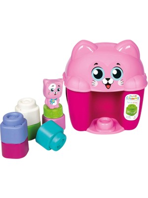Baby Clementoni Soft Clemmy Kedicik Yumuşak Oyuncak Blok Kova Seti
