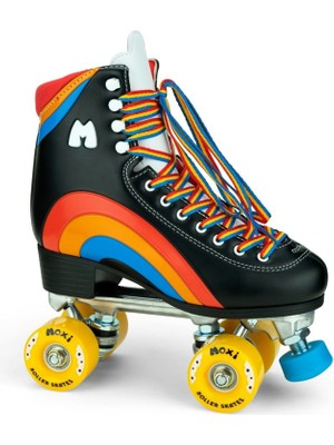 Moxi Rainbow Rider Black Quad Paten