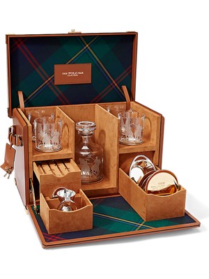 Ralph Lauren Kipton Kahverengi Süet Mixologist Set