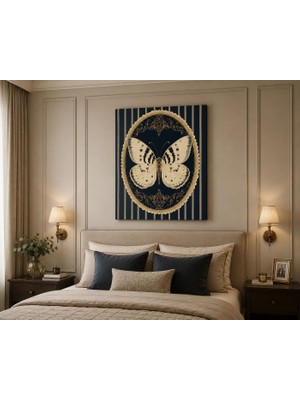 Othello Art Kanvas Tablo Vintage Kelebek Duvar Tablosu Modern Dekoratif Salon Yatak Odası Ofis Duvar Dekoru
