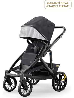 Veer Gear Switch & Roll Koyu Gri Çift Yönlü Bebek Arabası