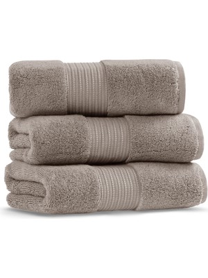 L’appartement Chicago Fibrosoft® Warm Gray Pamuklu Tekli El Havlusu 30 x 50 cm
