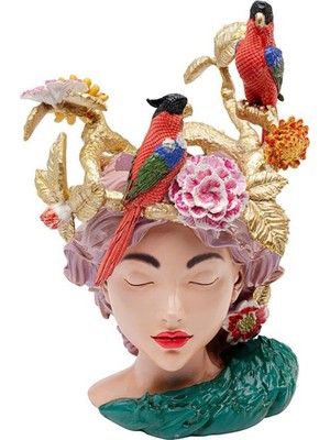 Kare Design Exotic Woman Renkli Vazo