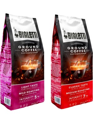 Bialetti Delicato ve Classico Öğütülmüş Kahve 2 x 250 G