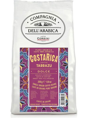 Caffe Corsini Kosta Rika Tarrazu Arabica Çekirdek Kahve 250 gr