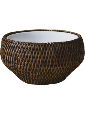 King Zoo Küçük Rattan Çorba Kasesi