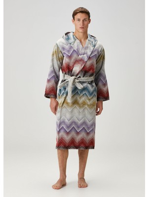 Missoni Home Marea Kapüşonlu Zikzak Desenli Bornoz