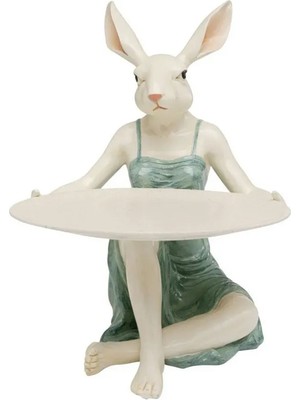 Kare Design Lady Rabbit Tray Dekoratif Obje
