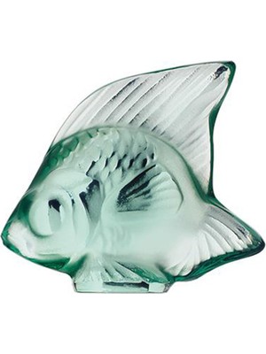 Lalique Fish Kristal Yeşil Obje