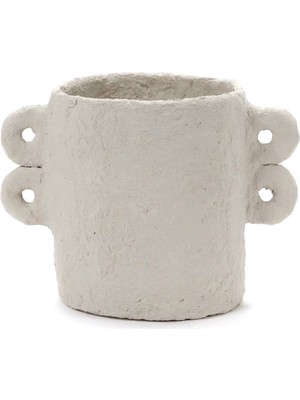 Serax Pot White Earth Kırık Beyaz Seramik Vazo 21 cm
