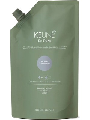 Keune So Pure Cool Sarı Gri Saçlar Için Gümüş Refill Saç Kremi 1000 ml