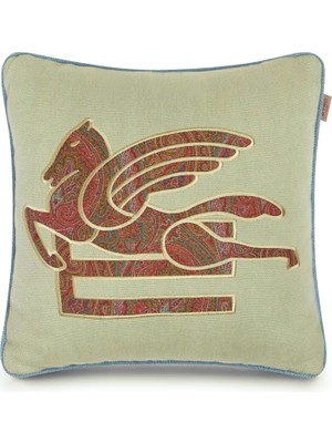Etro Home Somerset Yeşil Keten Dekoratif Yastık