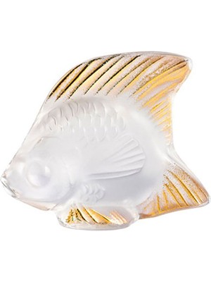 Lalique Fish Kristal Gold Obje