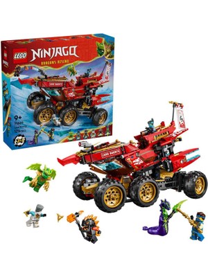 LEGO Nınjago Kara Gemisi 1214 Parça 9+ Yaş 3 Araç ve 6 Minifigür Içeren Yapı Oyuncağı 71869