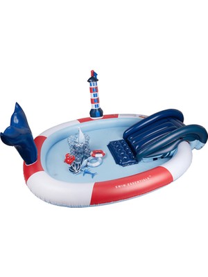 Swim Essentials Whale Fıskiyeli ve Kaydıraklı Şişme Oyun Havuzu 210 cm