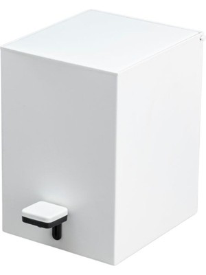 System Bathroom Accessories Beyaz Kare Pedallı Banyo Çöp Kovası 3 Lt