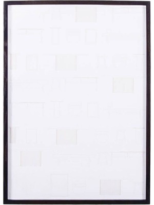 Ananas Edge Serisi Dark Masif Meşe Ahşap Çerçeve 52 x 72 cm