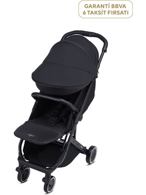 Anex Air-X Siyah Tek Elle Katlanan Kabin Boy Bebek Arabası