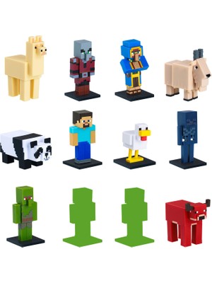 Minecraft 3D Toppeez Seri 2 Model 1 12'li Deluxe Karakter Figür Seti