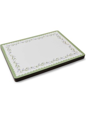 Portmeirion Sophie Conran Lavandula Desenli Ahşap Büyük Boy 4'lü Amerikan Servis Seti