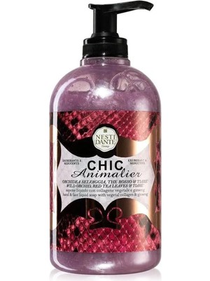 Nesti Dante Chic Animalier Red Pyton Kolajen ve Ginseng Güçlendirici ve Antiaging Sıvı Sabun 500 ml