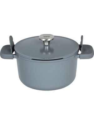 Berghoff Leo Phantom Smoked Grey Alüminyum Derin Tencere 24 cm