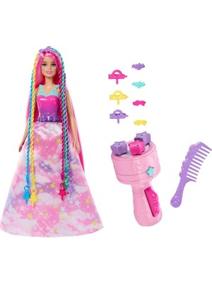 Barbie Dreamtopia Örgü Saçlı Bebek ve Aksesuarları Oyun Seti JCW55
