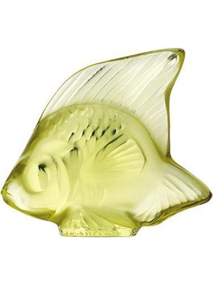 Lalique Sarı Balık Formlu Kristal Obje