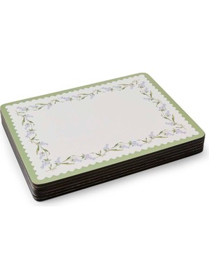 Portmeirion Sophie Conran Lavandula Desenli Ahşap 6'lı Amerikan Servis Seti