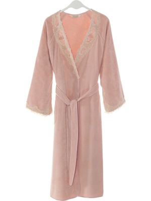 Soft Cotton Destan Gül Kurusu Pamuklu Kadın Bornoz