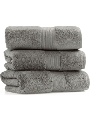 L’appartement Alston Fibroluxe® Dark Gray Pamuklu Tekli El Havlusu 30 x 50 cm