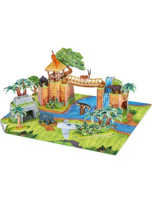 Cubic Fun National Geographic Kids Orman Hayvanları 65 Parça Çocuk 3D Puzzle Oyun Seti DS1077H