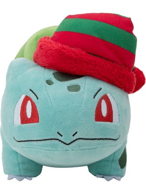 Pokemon Yılbaşı Serisi Bulbasaur Figür Peluş Oyuncak 20 cm