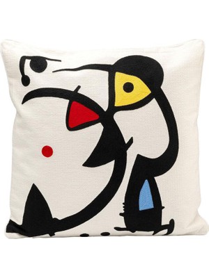 Kare Design Art Line Desenli Renkli Pamuklu Kırlent 50 x 50 cm