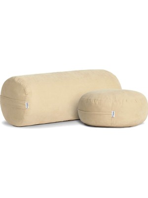 Nuiyoga Ekru Bolster ve Meditasyon Minderi