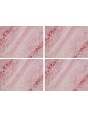 Portmeirion Minerals Rose Quartz Ahşap Büyük Boy 4'lü Amerikan Servis Seti