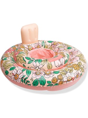 Swim Essentials Pink Blossom Sırt Destekli 0-1 Yaş Bebek Yüzme Simidi
