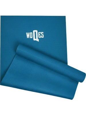 Woqes Koyu Mavi Kaymaz Egzersiz Pilates ve Fitness Matı 5mm