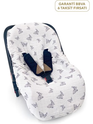Deux Lapins %100 Pamuk Iconique Lapin Müslin Ana Kucağı Kılıfı