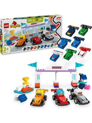 LEGO Duplo Kasabası F1 Takımı Yarış Arabaları ve Sürücüler 70 Parça 2+ Yaş Yapım Oyuncağı 10445