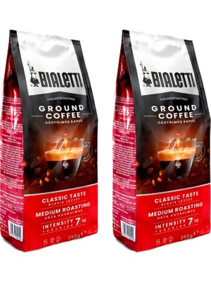 Bialetti Classico 2'li Öğütülmüş Kahve 250 gr