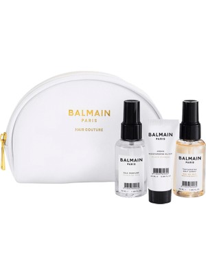 Balmain White Cosmetic Styling Bag Hacim Verici Saç Bakım Seti