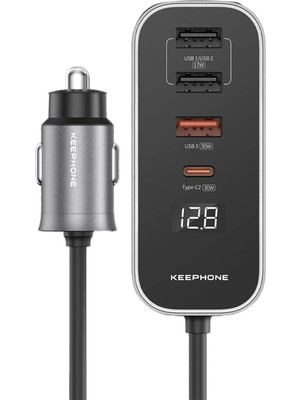 Keephone CC14 Revamp Pd Koyu Gri Hızlı Araç Şarj