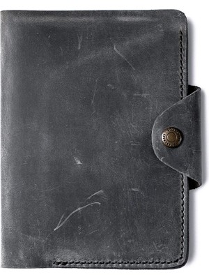 Roarcraft Hemingway Antik Gri Deri Defter Kılıfı A6 Organizer