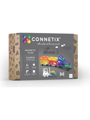 Connetix Rainbow Transport Manyetik Bloklar 50 Parça Yapı Oyuncağı