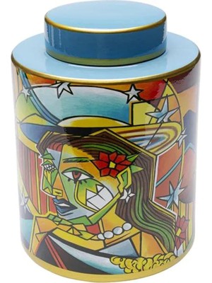 Kare Design Graffiti Art Porselen Dekoratif Kutu