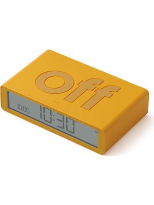 Lexon Flip Klasik Sarı Şarj Edilebilir Alarmlı Masa Saati