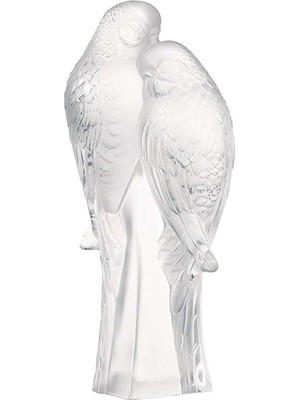 Lalique Two Parakeets Figure Kristal Obje
