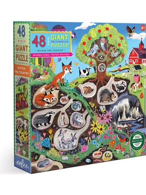 Eeboo Within The Country 48 Parça Çocuk Puzzle