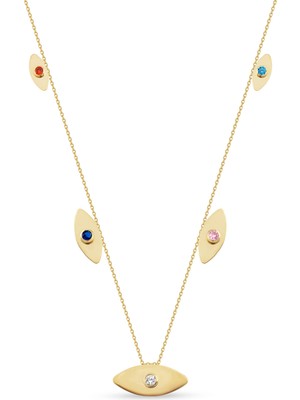 Orena Jewelry Evil Eye 14 Ayar Altın Kadın Kolye